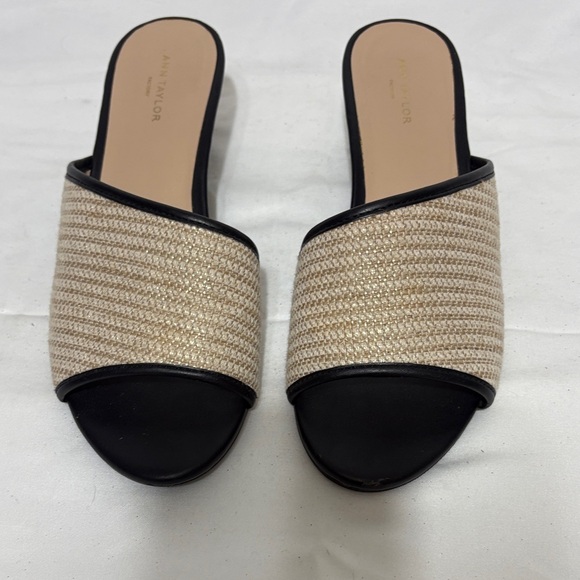 Ann Taylor Shoes - Ann Taylor Black and Cream Women's Mules
